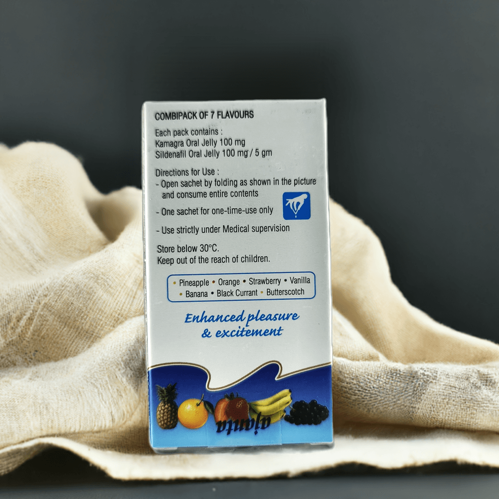 Original Kamagra Flavored Jelly 100mg Silden@fil | 7 Sachets