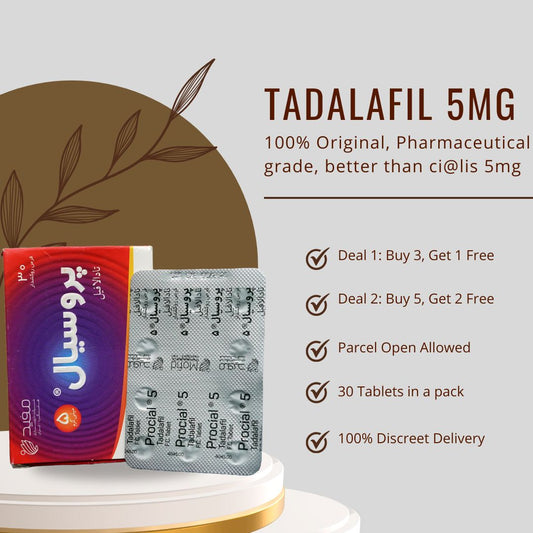 Procial 5mg(Tadalafil) Tablet - 30 Tab pack